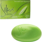 Silka Green Papaya Whitening Herbal Soap Enriched with Vitamin E, 135g x 3 bars saffronskins